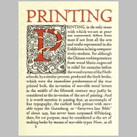 'Printing' by William Morris, as reprinted by the Village Press, J.L. Frazier, Type Lore Popular Fonts of Today, Wikipedia.jpg